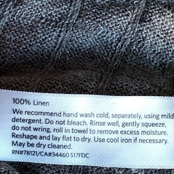 Eileen Fisher Waterfall Cardigan Linen Neutral Large - Picture 6 of 9